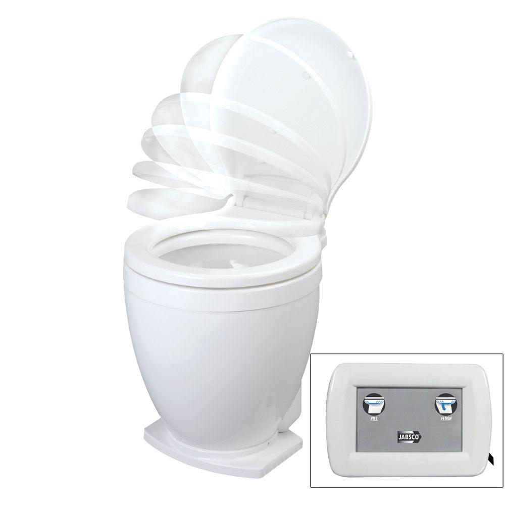 Jabsco Lite Flush Electric 12V Toilet w/Control Panel - Kesper Supply