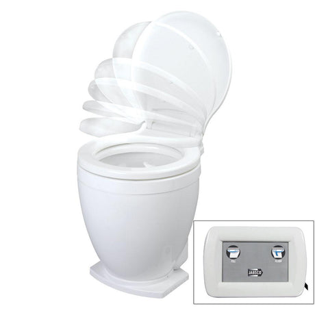 Jabsco Lite Flush Electric 12V Toilet w/Control Panel - Kesper Supply