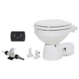 Jabsco Quiet Flush E2 Fresh Water Toilet Compact Bowl - 24V - Soft Close Lid - Kesper Supply