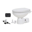 Jabsco Quiet Flush E2 Fresh Water Toilet Regular Bowl - 24V - Soft Close Lid - Kesper Supply