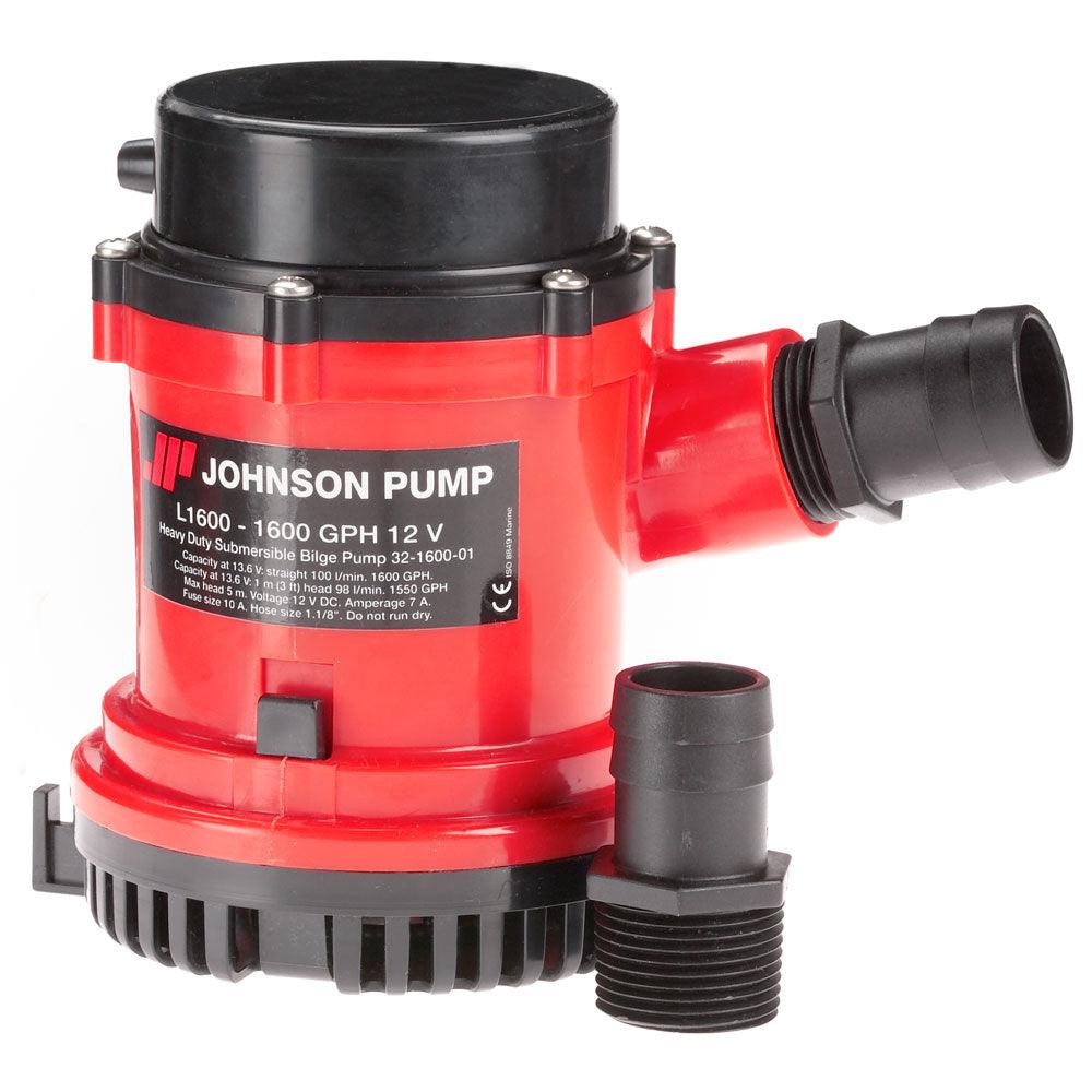 Johnson Pump 1600 GPH Bilge Pump 1-1/8" Hose 12V - Kesper Supply