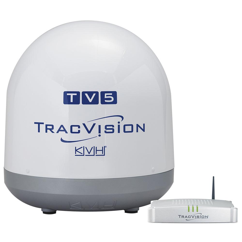 KVH TracVision TV5 w/IP-Enabled TV-Hub & Linear Universal Quad-Output LNB w/Autoskew & GPS - Kesper Supply