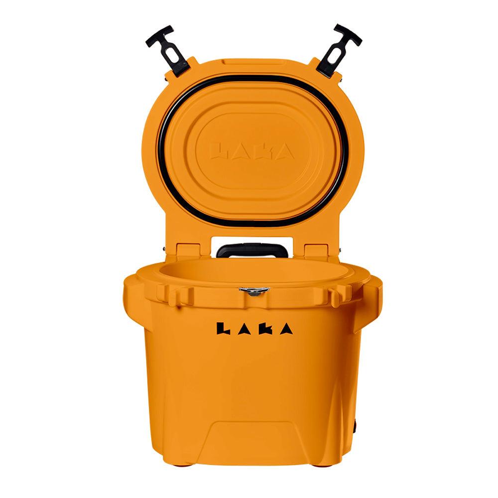 LAKA Coolers 30 Qt Cooler w/Telescoping Handle & Wheels - Orange - Kesper Supply