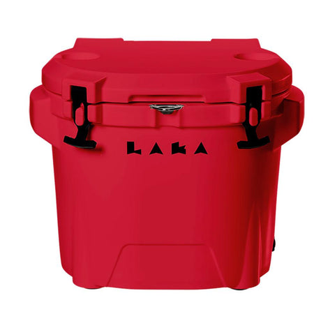 LAKA Coolers 30 Qt Cooler w/Telescoping Handle & Wheels - Red - Kesper Supply