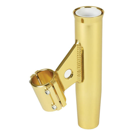 Lee's Clamp-On Rod Holder - Gold Aluminum - Vertical Mount - Fits 1.050" O.D. Pipe - Kesper Supply