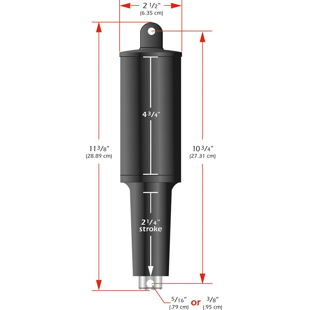 Lenco 101XD Extreme Duty Actuator - 12V - 2 1/4" Stroke - 3/8" Hardware - Kesper Supply