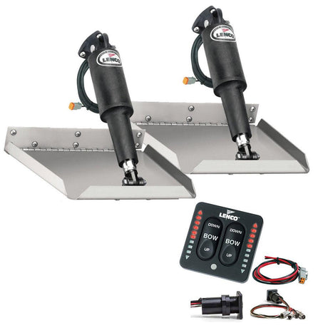 Lenco 12" x 12" Edgemount Trim Tab Kit w/LED Indicator Switch Kit 12V - Kesper Supply