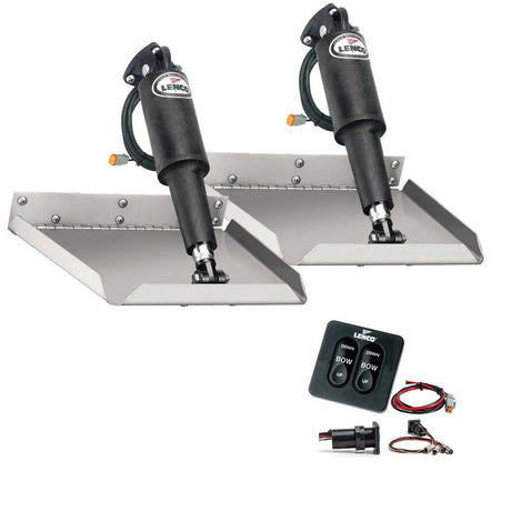 Lenco 12" x 12" Edgemount Trim Tab Kit w/Standard Tactile Switch Kit 12V - Kesper Supply