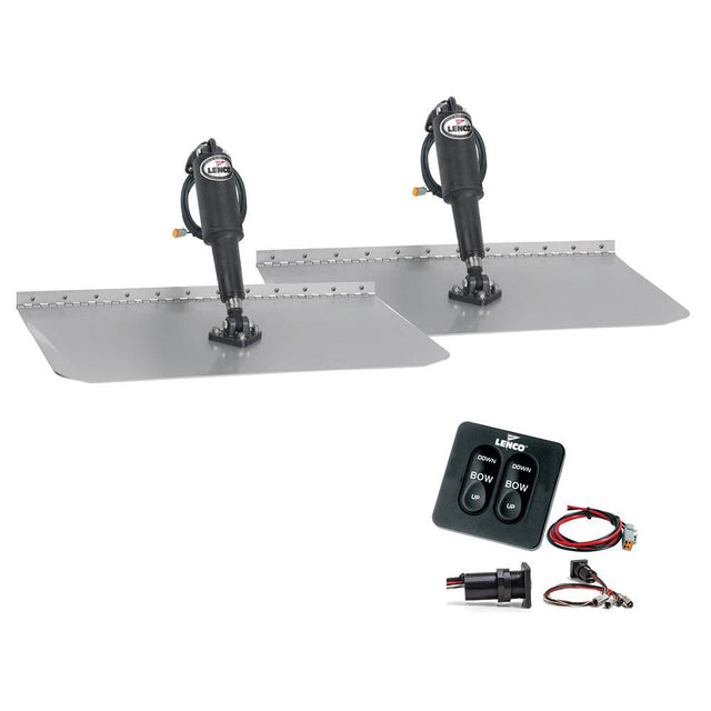 Lenco 12"x12" Standard Trim Tab Kit w/Standard Integrated Switch 12V - Kesper Supply