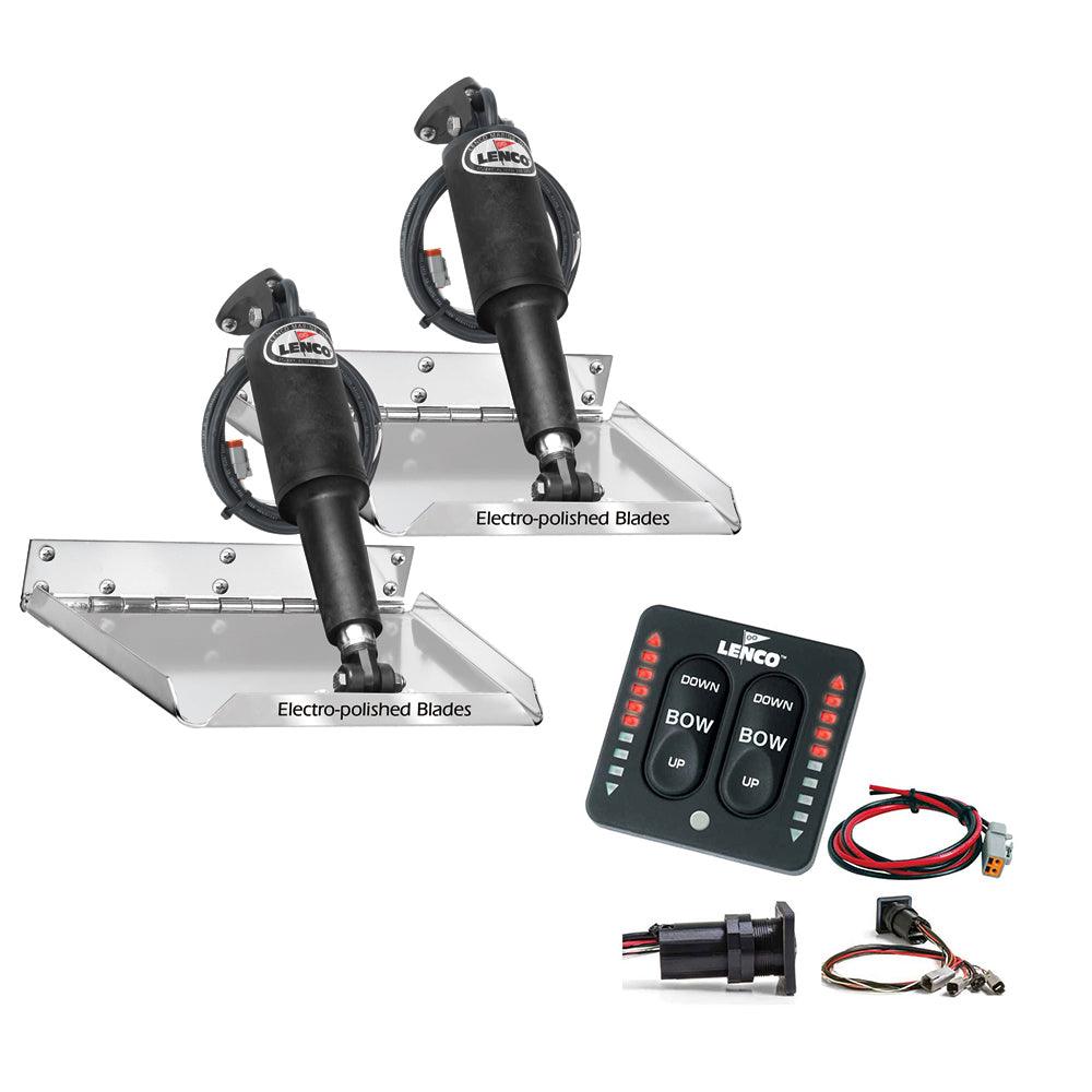 Lenco 16" x 12" Standard Performance Trim Tab Kit w/LED Indicator Switch Kit 12V - Kesper Supply