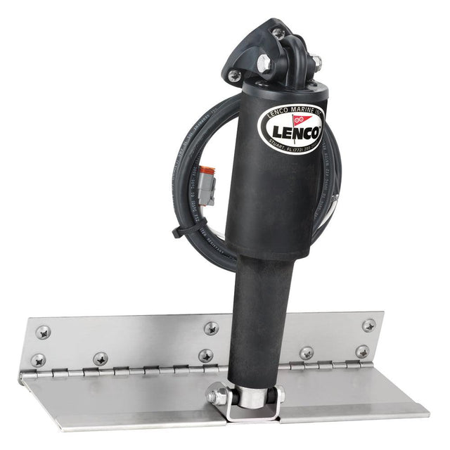 Lenco 4" x 12" Limited Space Trim Tab Kit w/o Switch Kit 12V - Standard Finish - Short Actuator - Kesper Supply