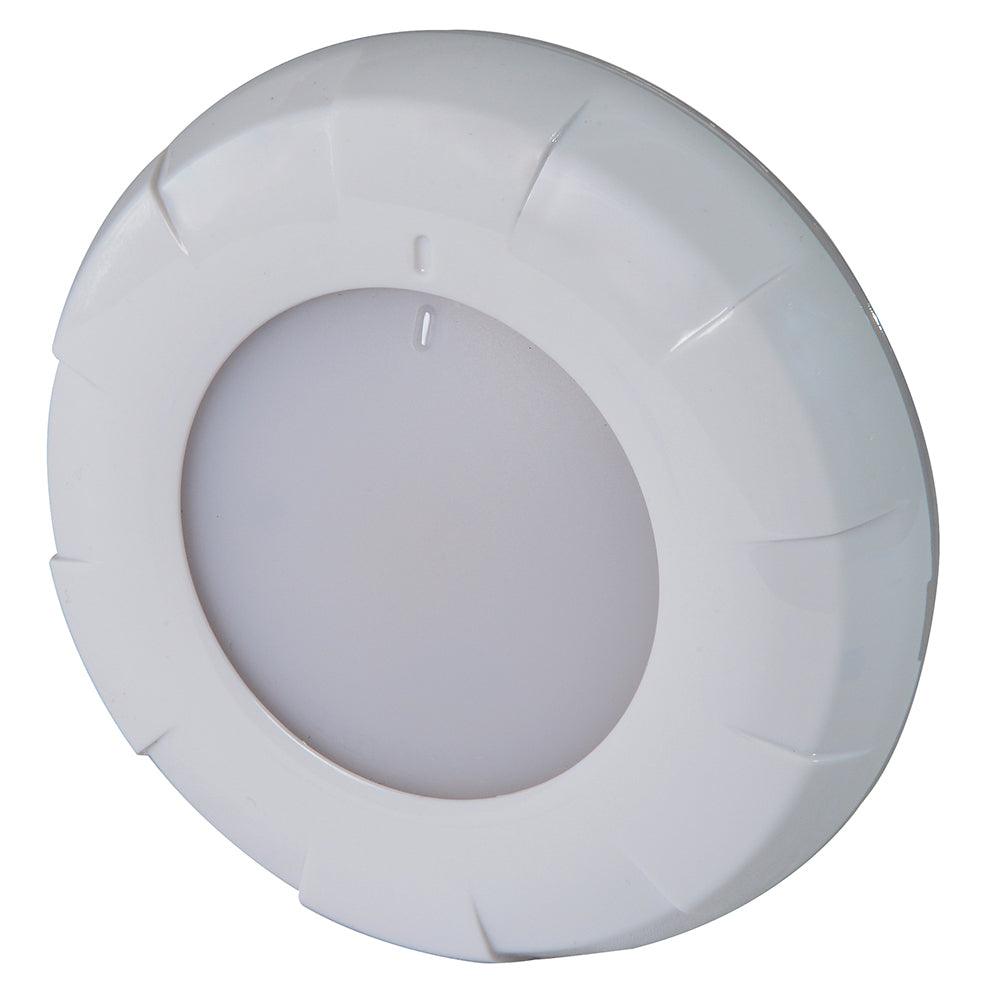 Lumitec Aurora LED Dome Light - White Finish - White/Red Dimming - Kesper Supply