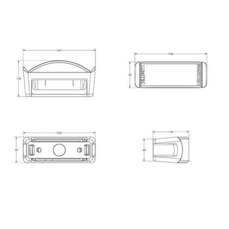 Lumitec Contour Series Inset Navigation Light - Starboard Green - Kesper Supply