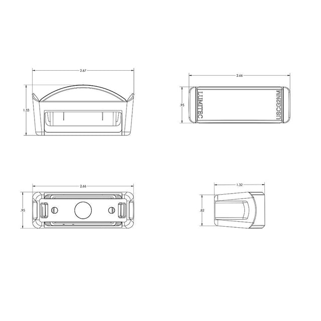 Lumitec Contour Series Inset Navigation Light - Stern White - Kesper Supply