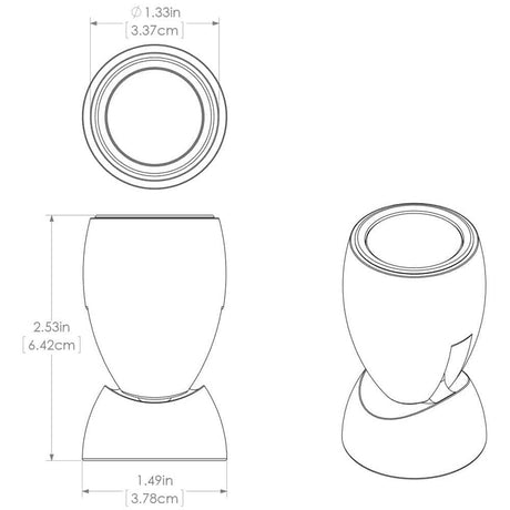 Lumitec GAI2 - General Area Illumination2 Light - White Finish - 3-Color Red/Blue Non-Dimming w/White Dimming - Kesper Supply