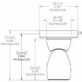 Lumitec GAI2 White Light - Heavy-Duty Base w/Built-In Switch - Brushed Housing - Kesper Supply