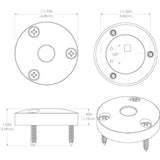 Lumitec High Intensity "Anywhere" Light - Brushed Housing - Blue Non-Dimming - Kesper Supply