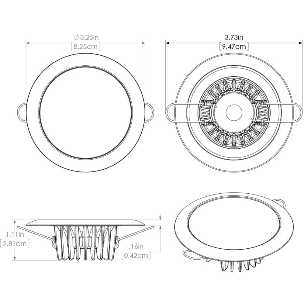 Lumitec Mirage - Flush Mount Down Light - Glass Finish/No Bezel - Warm White Dimming - Kesper Supply