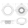 Lumitec Mirage - Flush Mount Down Light - Glass Finish/White Bezel - Warm White Dimming - Kesper Supply