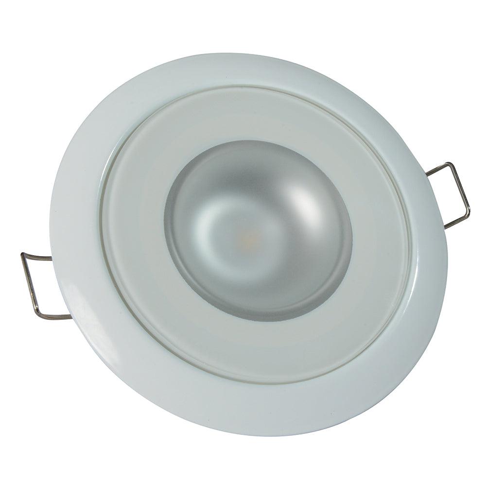 Lumitec Mirage - Flush Mount Down Light - Glass Finish/White Bezel - Warm White Dimming - Kesper Supply