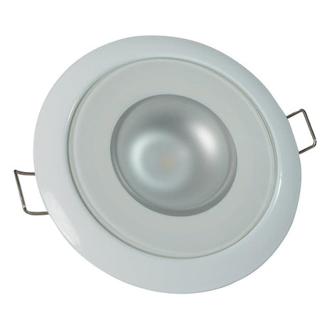 Lumitec Mirage - Flush Mount Down Light - Glass Finish/White Bezel - White Non-Dimming - Kesper Supply