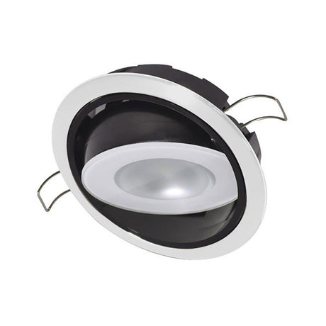 Lumitec Mirage Positionable Down Light - Spectrum RGBW Dimming - White Bezel - Kesper Supply