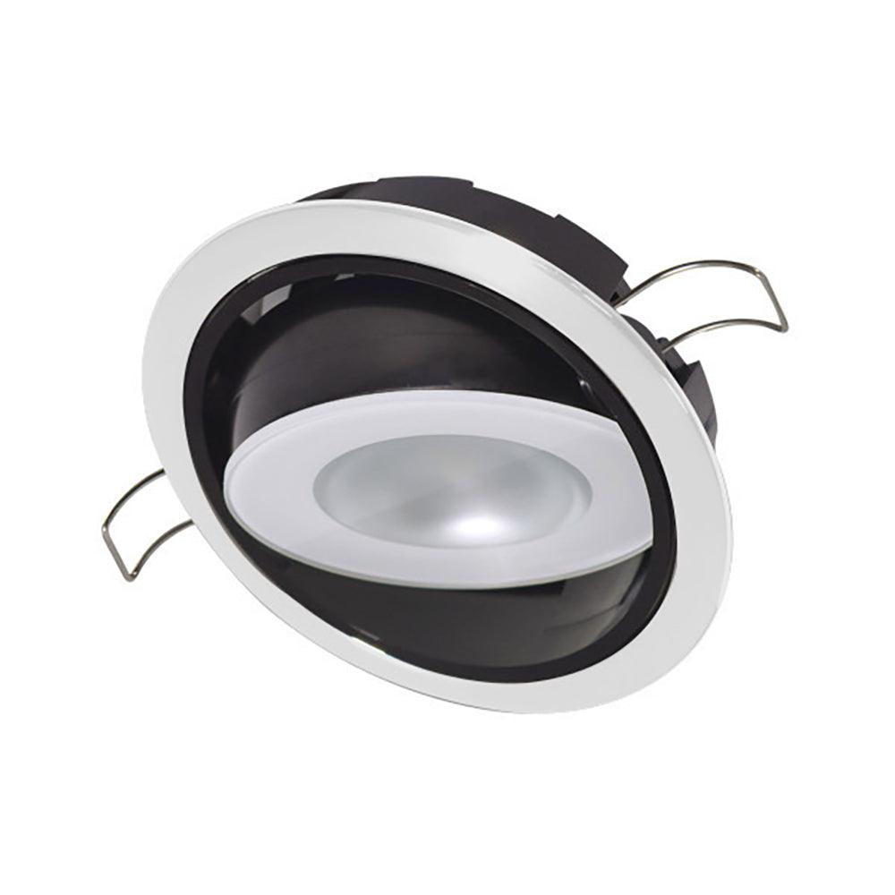 Lumitec Mirage Positionable Down Light - White Dimming, Red/Blue Non-Dimming - White Bezel - Kesper Supply