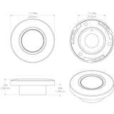 Lumitec Orbit Flush Mount Down Light - Blue Non-Dimming, Red Non-Dimming & White Dimming w/White Housing - Kesper Supply