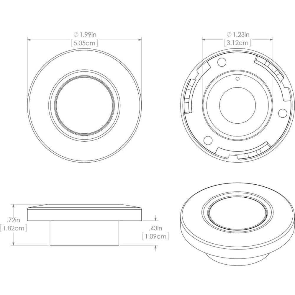 Lumitec Orbit - Flush Mount Down Light - White Finish - Warm White Dimming - Kesper Supply