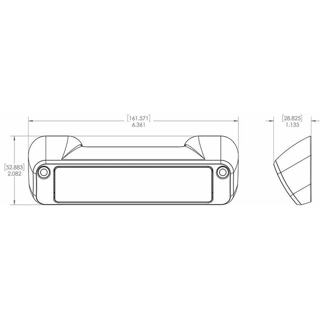 Lumitec Perimeter Light - White Finish - White/Blue Dimming - Kesper Supply