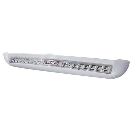 Lumitec Razor Light Bar - Flood - White Housing w/Inverted Logo Flush Mount - Kesper Supply