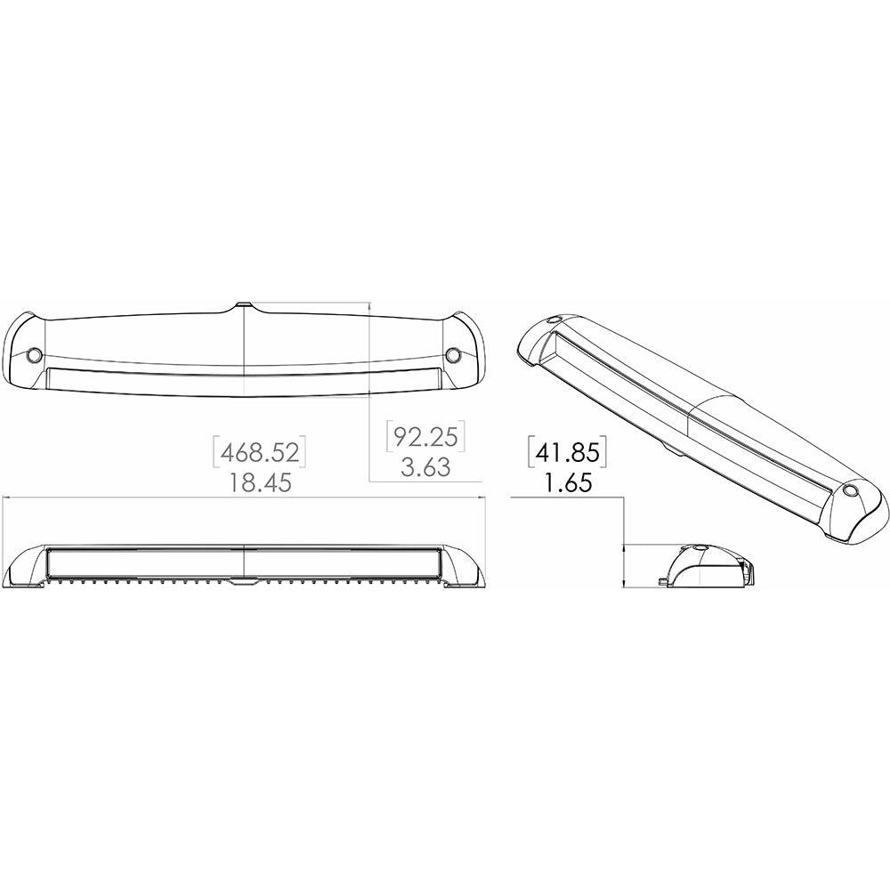 Lumitec Razor Light Bar - Spot - Flush Mount - White - Kesper Supply