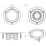 Lumitec Shadow - Flush Mount Down Light - Polished Finish - Spectrum RGBW - Kesper Supply