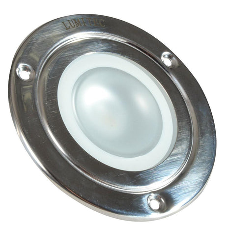 Lumitec Shadow - Flush Mount Down Light - Polished SS Finish - 3-Color Red/Blue Non Dimming w/White Dimming - Kesper Supply