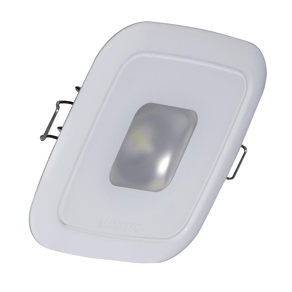 Lumitec Square Mirage Down Light - Warm White Dimming, Hi CRI - White Bezel - Kesper Supply