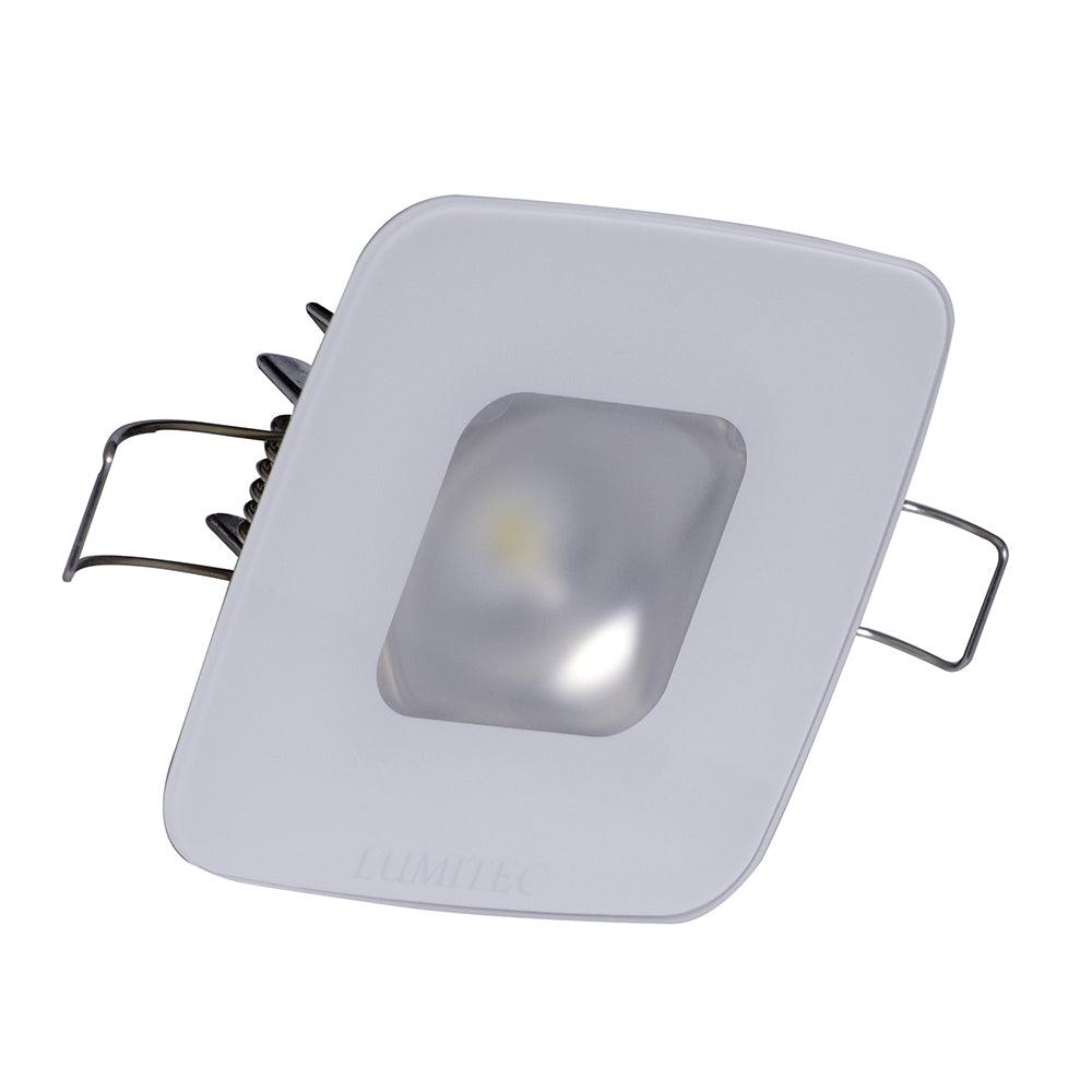 Lumitec Square Mirage Down Light - White Dimming, Red/Blue Non-Dimming - Glass Housing - No Bezel - Kesper Supply