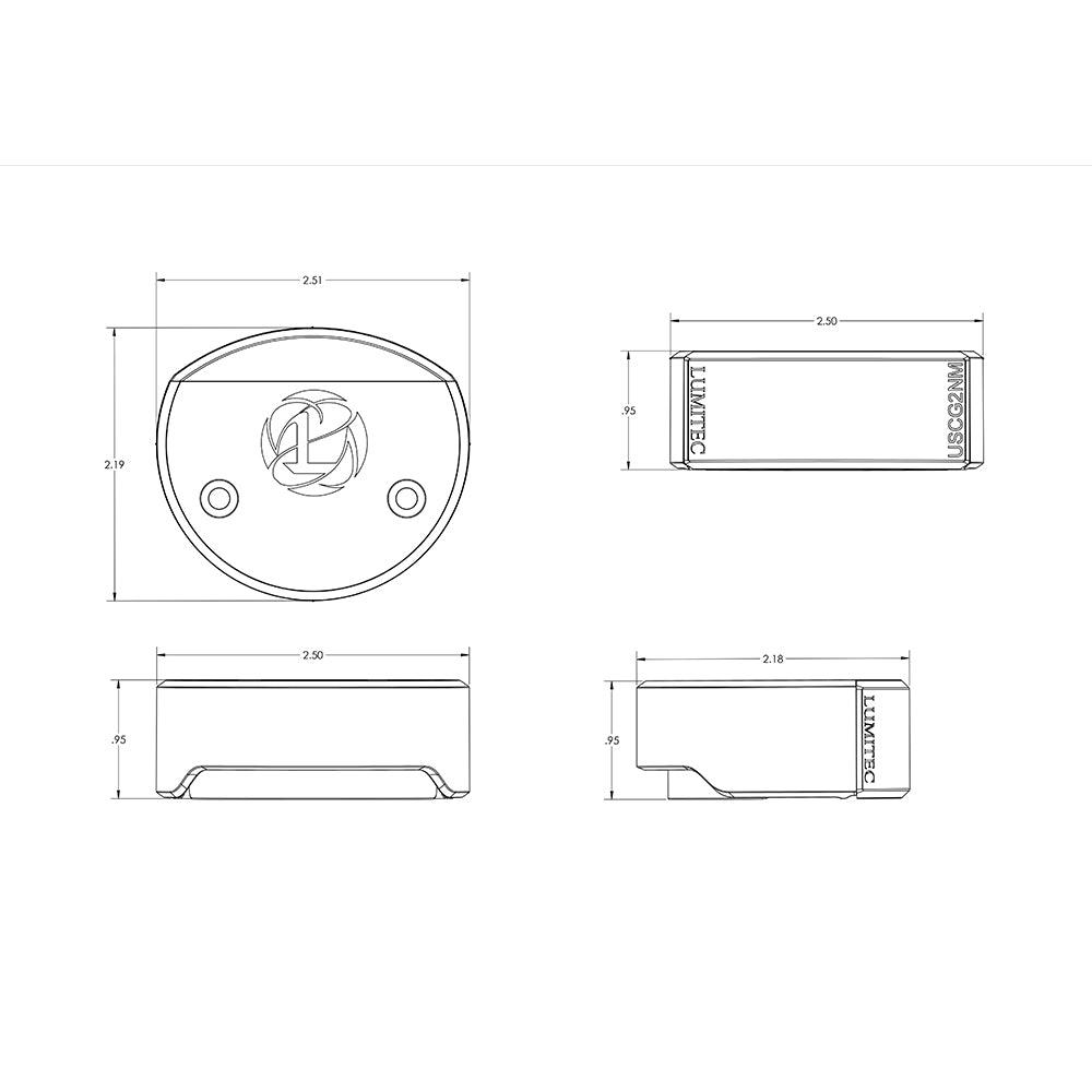 Lumitec Surface Mount Navigation Light - Composite - Port Red - Kesper Supply