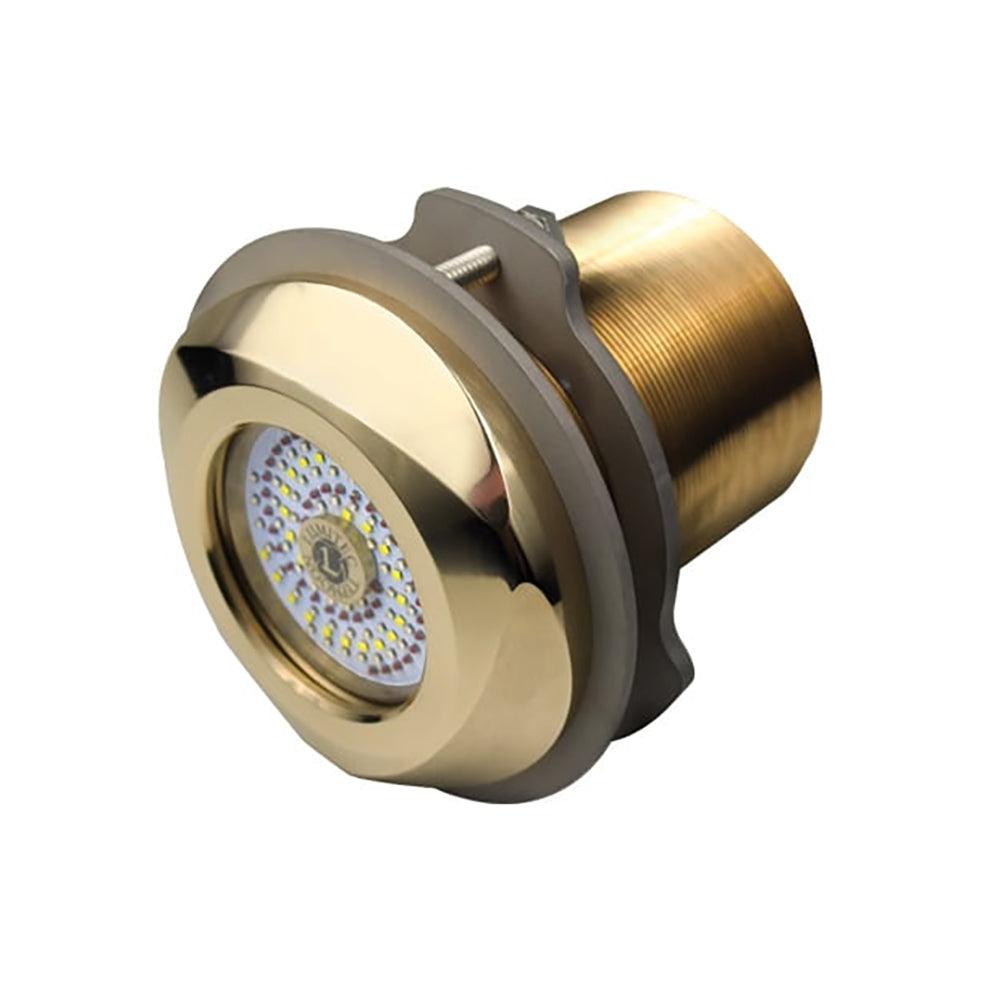 Lumitec Typhoon Underwater Bronze Thru-Hull LED Light - White/Blue - Kesper Supply