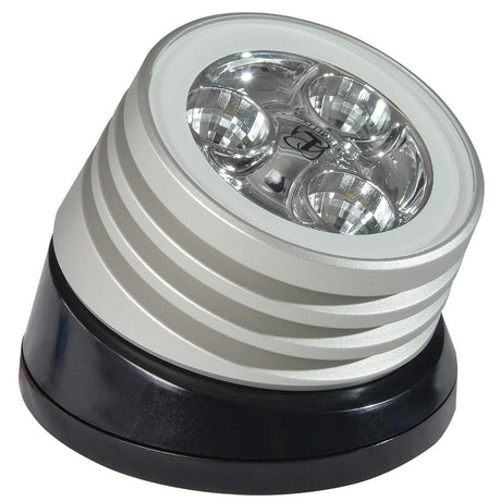 Lumitec Zephyr LED Spreader/Deck Light -Brushed, Black Base - White Non-Dimming - Kesper Supply