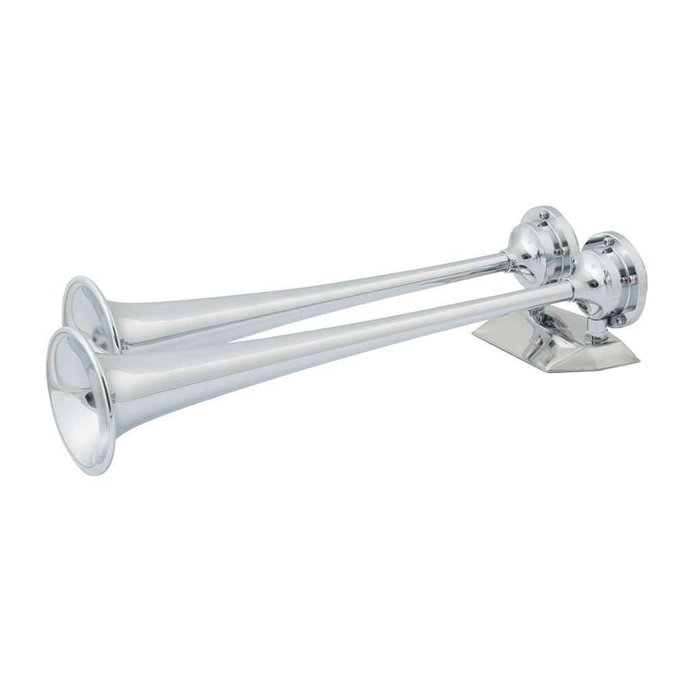 Marinco 24V Chrome Plated Dual Trumpet Air Horn - Kesper Supply