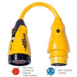 Marinco P504-30 EEL 30A-125V Female to 50A-125/250V Male Pigtail Adapter - Yellow - Kesper Supply