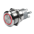 Marinco Push Button Switch - 24V Latching On/Off - Red LED - Kesper Supply
