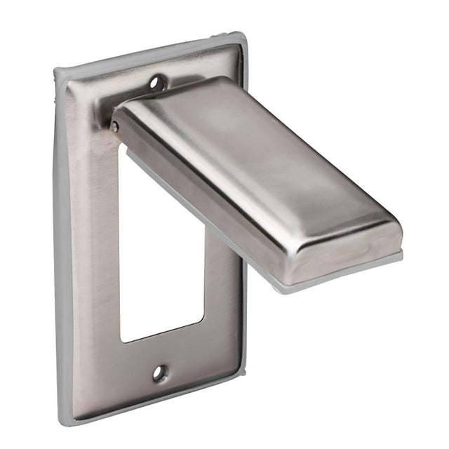 Marinco Stainless Steel Cover w/Lift Lid f/GFCI Receptacle - Kesper Supply