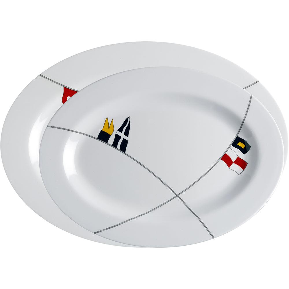 Marine Business Melamine Oval Serving Platters Set - REGATA - Set of 2 - Kesper Supply