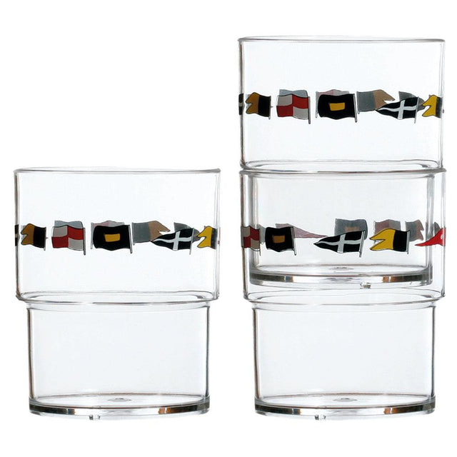 Marine Business Stackable Glass Set - REGATA - Set of 12 - Kesper Supply