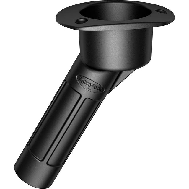 Mate Series Plastic 30° Rod & Cup Holder - Open - Oval Top - Black - Kesper Supply