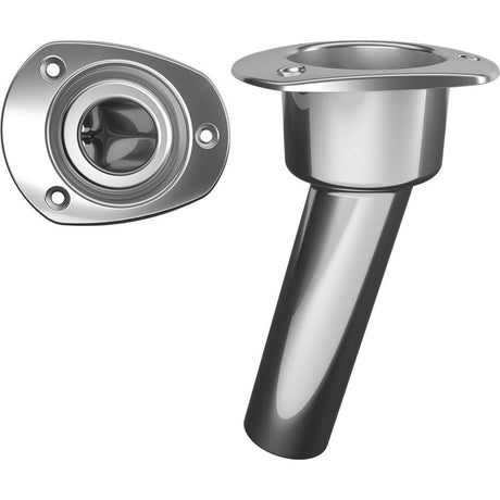 Mate Series Stainless Steel 15° Rod & Cup Holder - Open - Oval Top - Kesper Supply