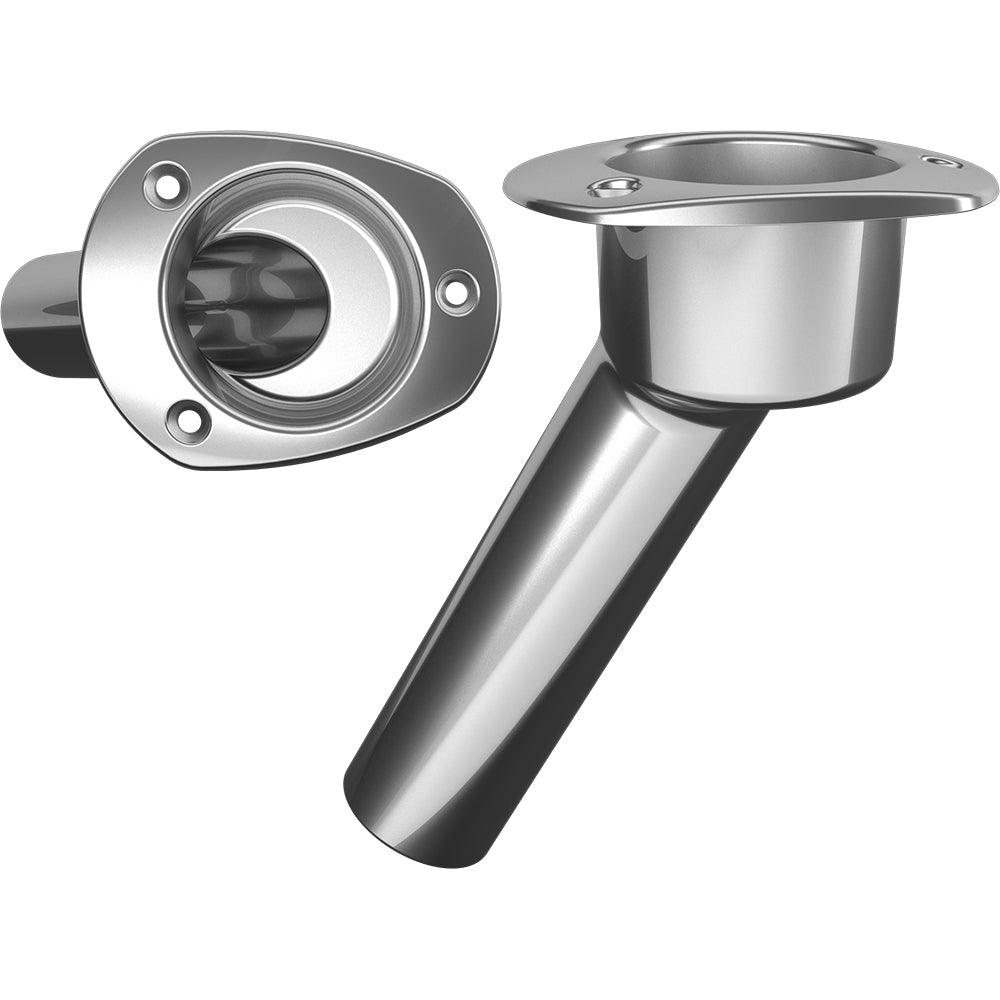 Mate Series Stainless Steel 30° Rod & Cup Holder - Open - Oval Top - Kesper Supply