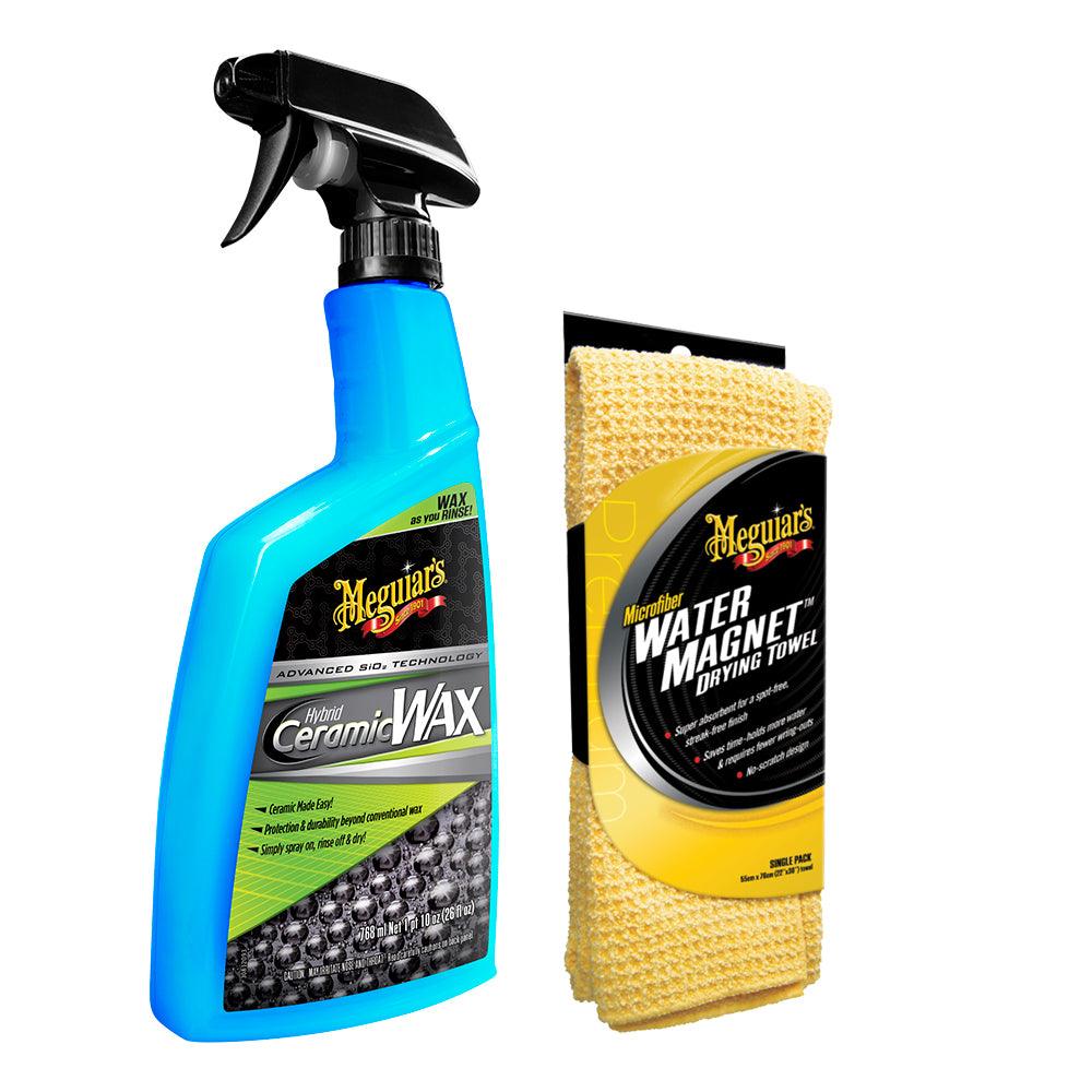 Meguiar's Hybrid Ceramic Wax w/Water Magnet Microfiber Drying Towel - 22" x 30" - Kesper Supply