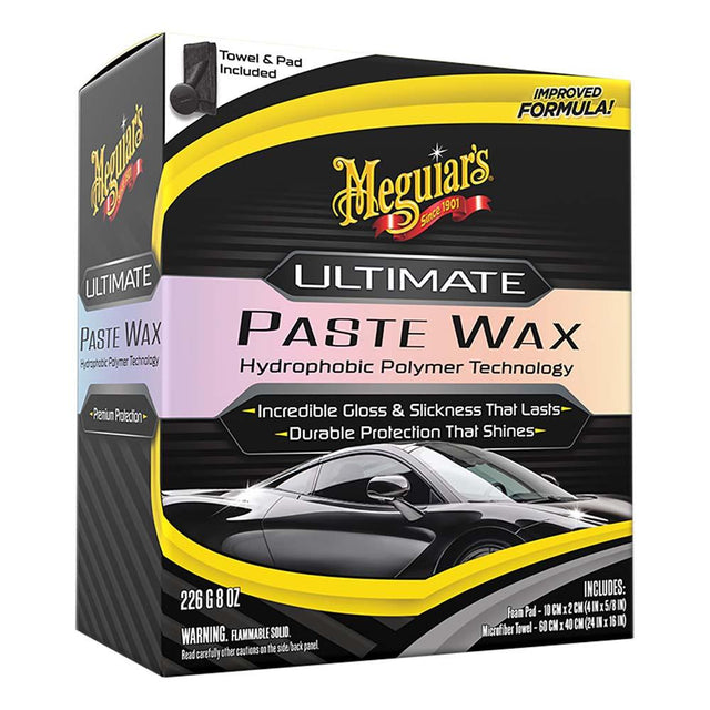 Meguiar's Ultimate Paste Wax - Long-Lasting, Easy to Use Synthetic Wax - 8oz - Kesper Supply